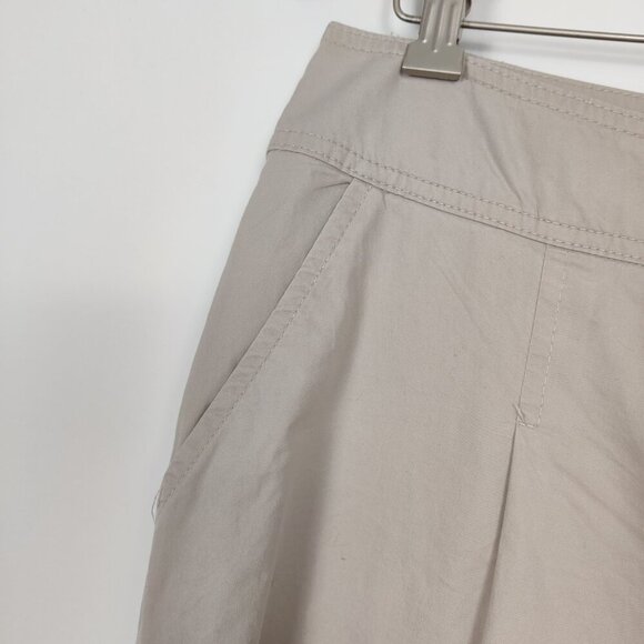 Vintage Spoza Women's Pleated Wide Leg Cream Pants Size EU 40 Old Money Cotton - Picture 3 of 11